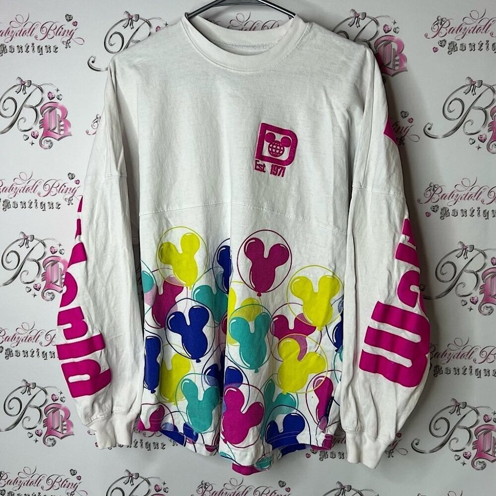 Disney world spirit jersey balloons Walt Disney world Graphic Long Sleeve Shirt